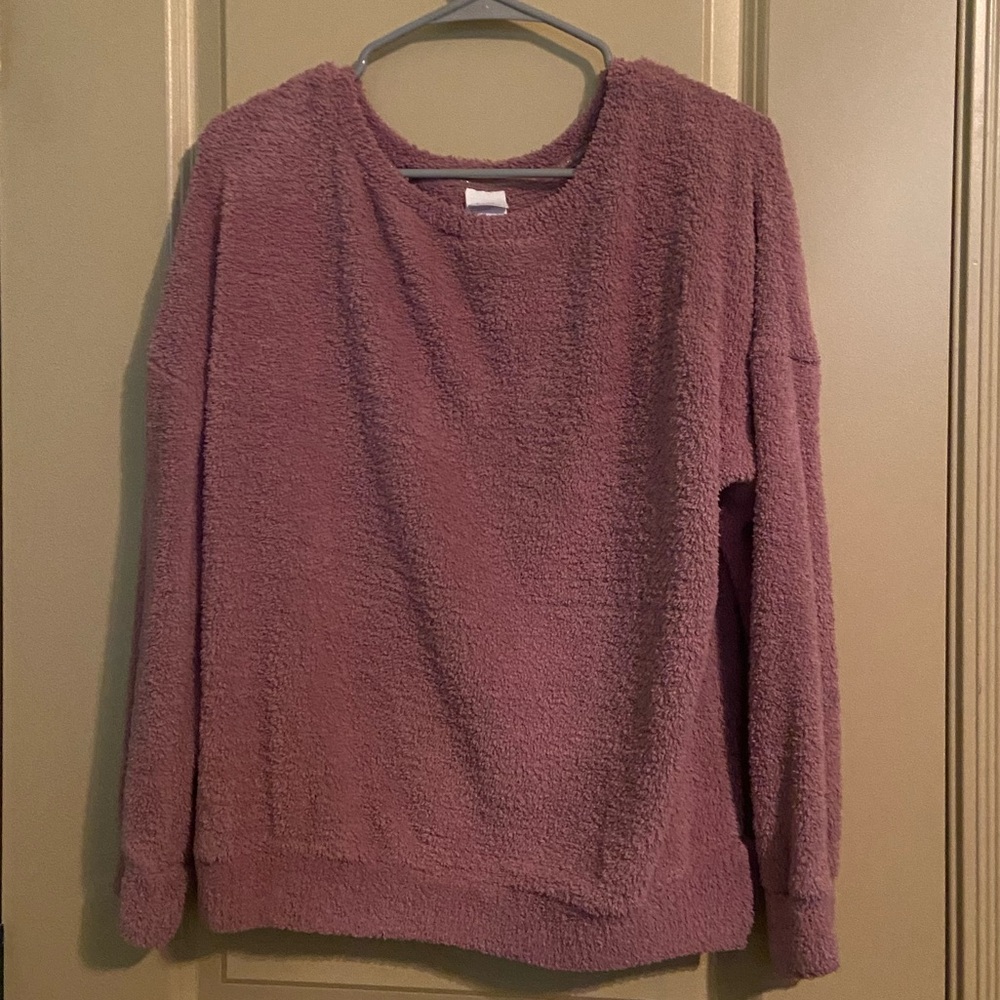 Pink fuzzy sleep shirt